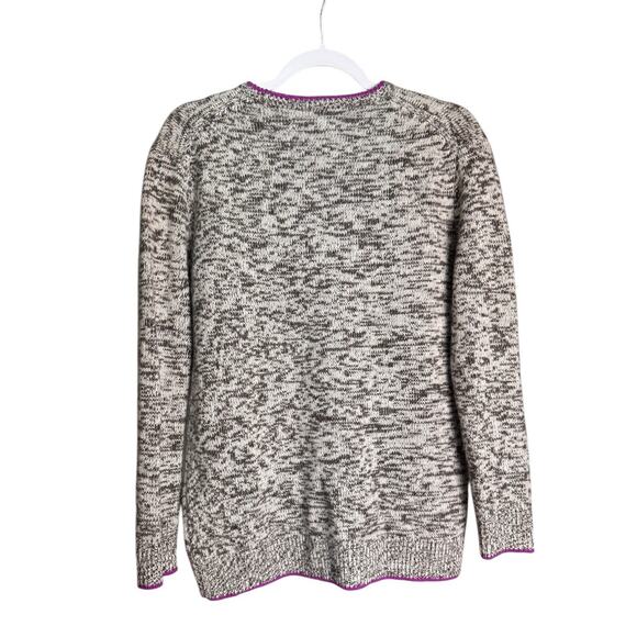 J. CREW Womens Size XS Tipped Relaxed Fit 100% Cashmere Marbled Crewneck Sweater - Picture 4 of 8